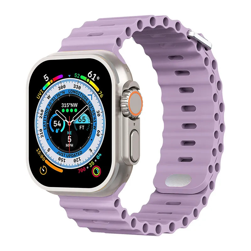 Pulseira De Silicone Ocean Para Apple Watch