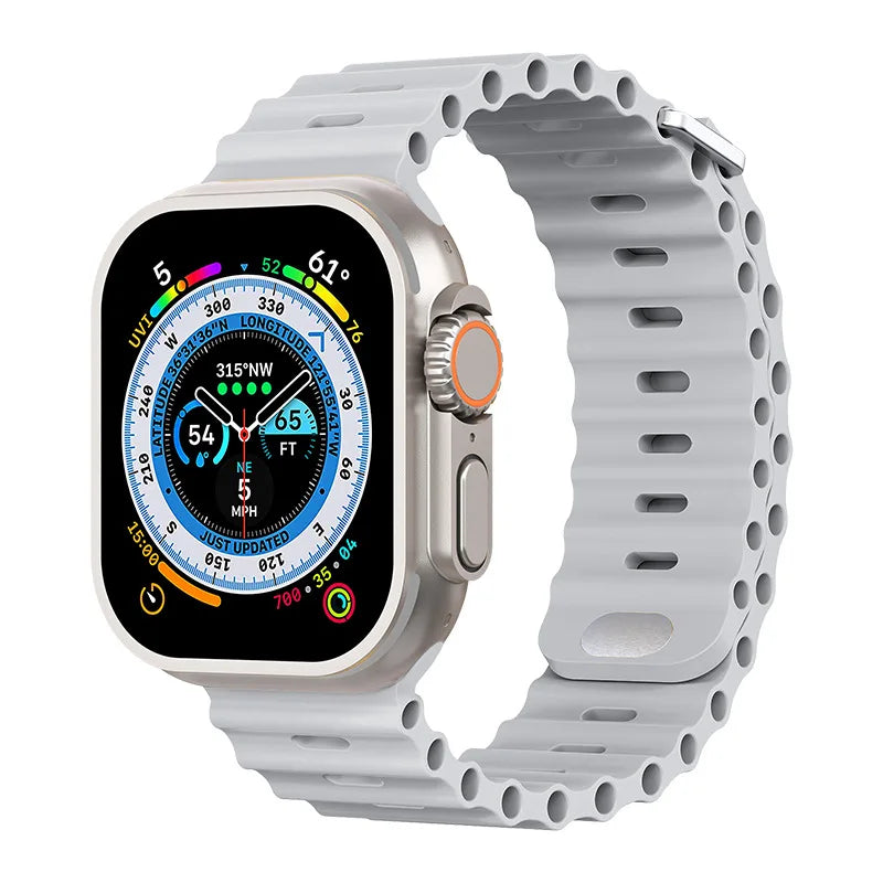 Pulseira De Silicone Ocean Para Apple Watch