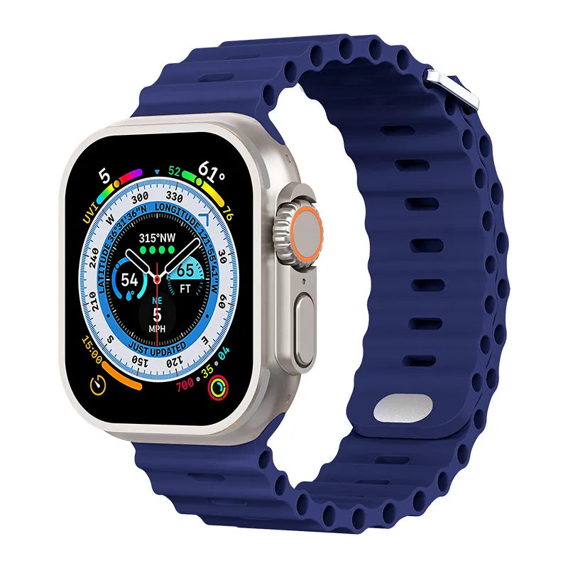 Pulseira De Silicone Ocean Para Apple Watch