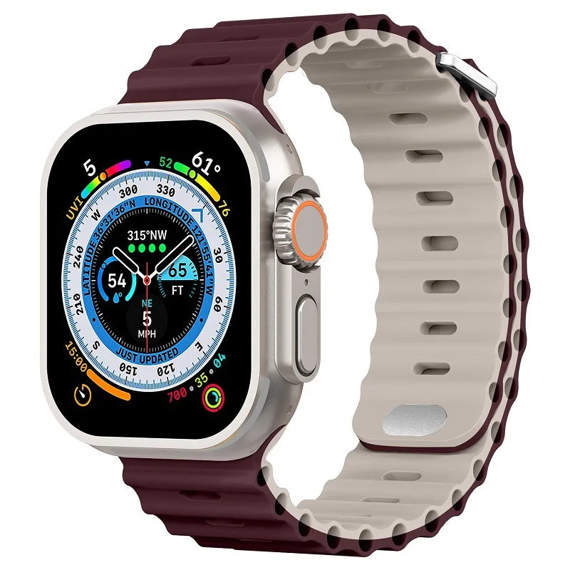 Pulseira De Silicone Ocean Para Apple Watch