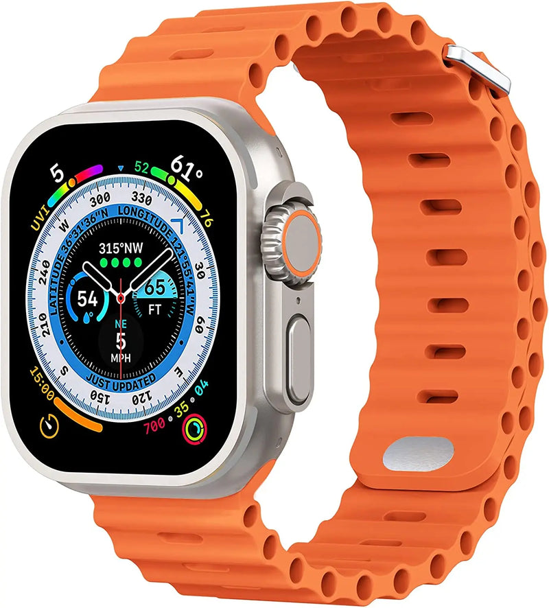 Pulseira De Silicone Ocean Para Apple Watch