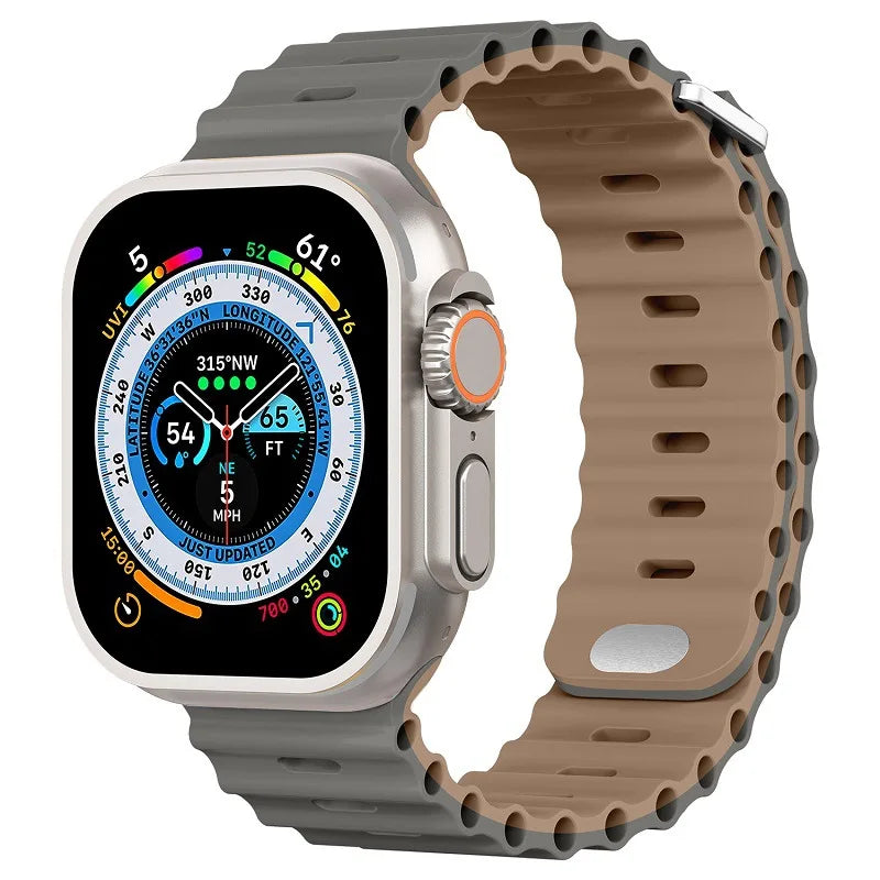 Pulseira De Silicone Ocean Para Apple Watch