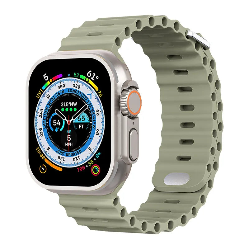 Pulseira De Silicone Ocean Para Apple Watch