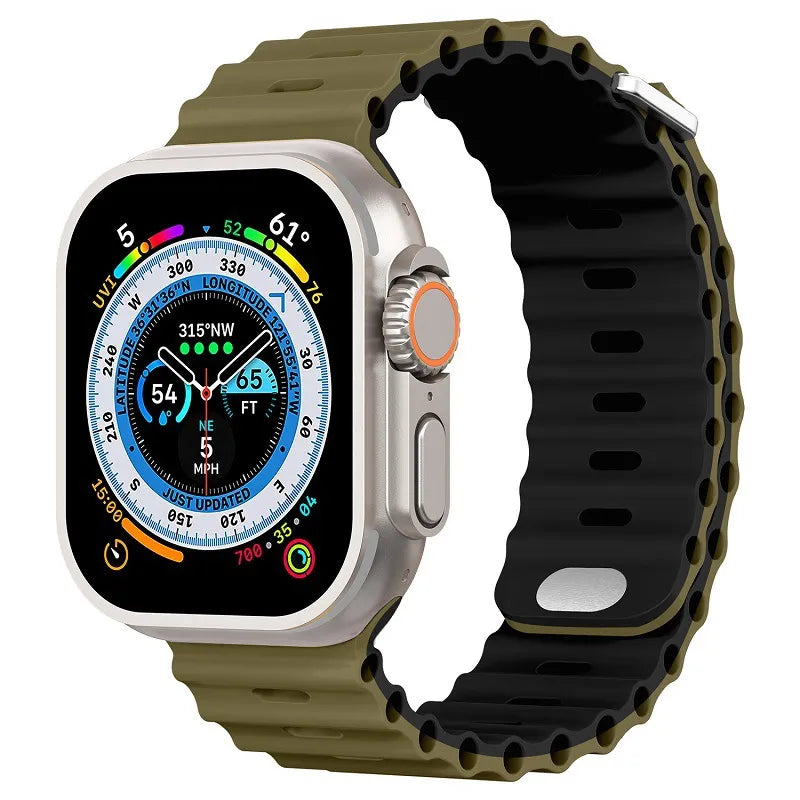 Pulseira De Silicone Ocean Para Apple Watch