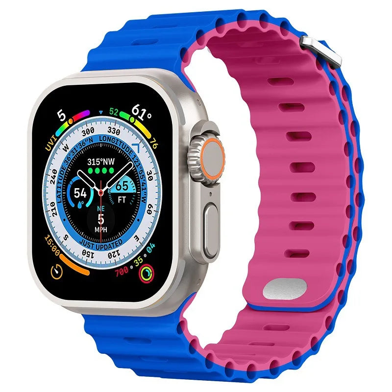 Pulseira De Silicone Ocean Para Apple Watch