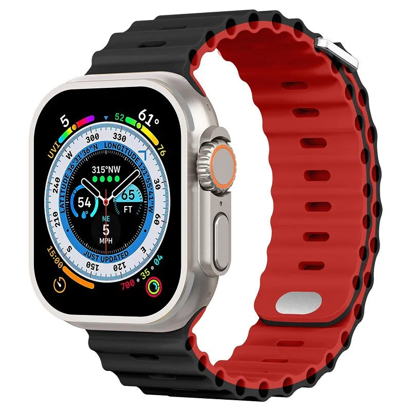 Pulseira De Silicone Ocean Para Apple Watch