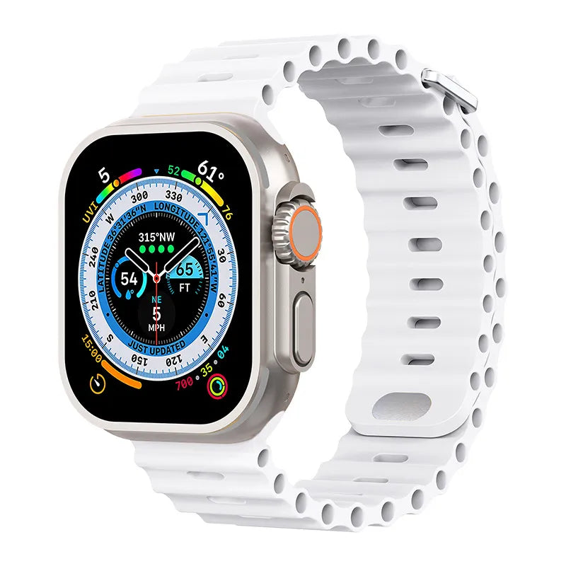 Pulseira De Silicone Ocean Para Apple Watch