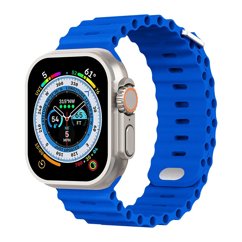 Pulseira De Silicone Ocean Para Apple Watch