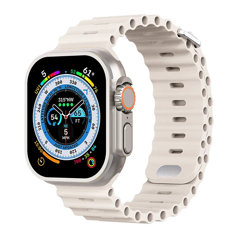 Pulseira De Silicone Ocean Para Apple Watch