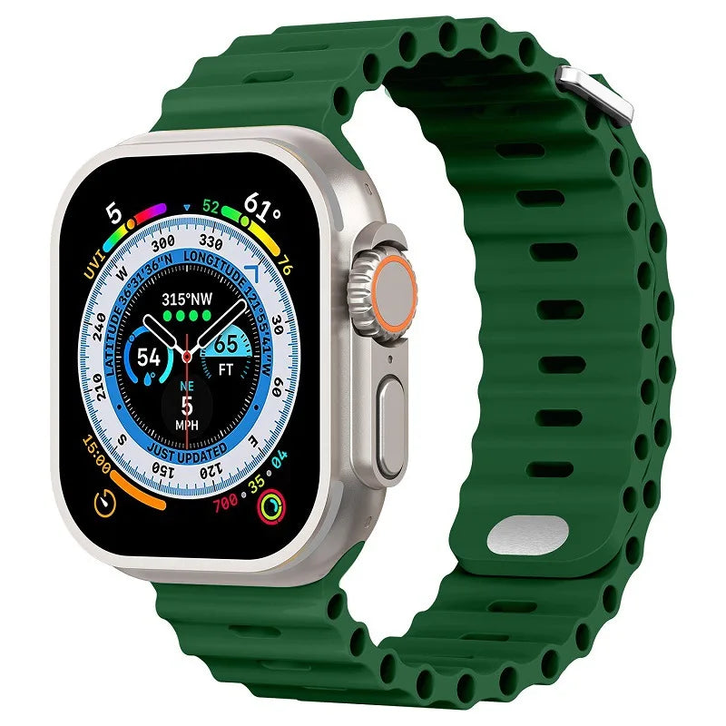 Pulseira De Silicone Ocean Para Apple Watch